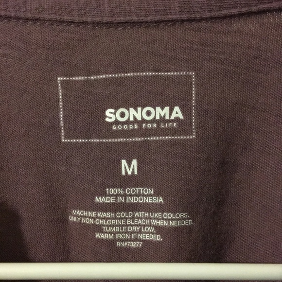 Sonoma casual button down purple shirt size medium - Picture 4 of 5